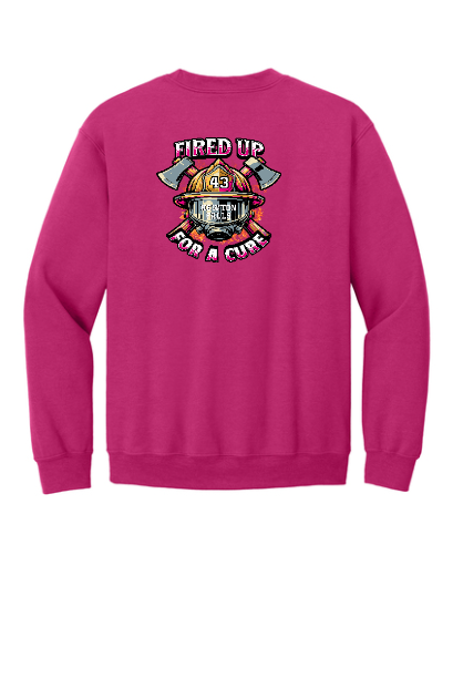 Fired Up For A Cure Crew Swearshirts (Adult and Youth)
