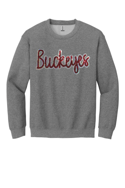 BUCKEYES SEQUINS UNISEX CREW
