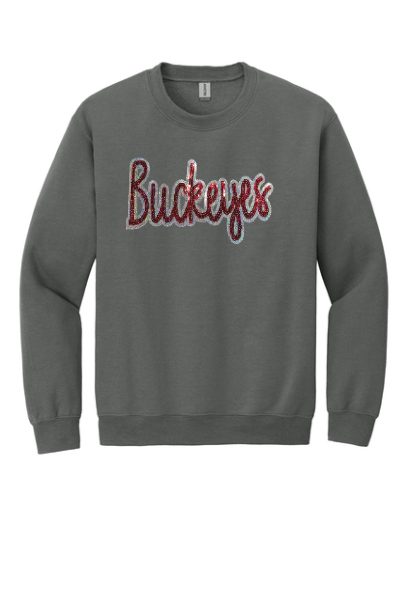 BUCKEYES SEQUINS UNISEX CREW