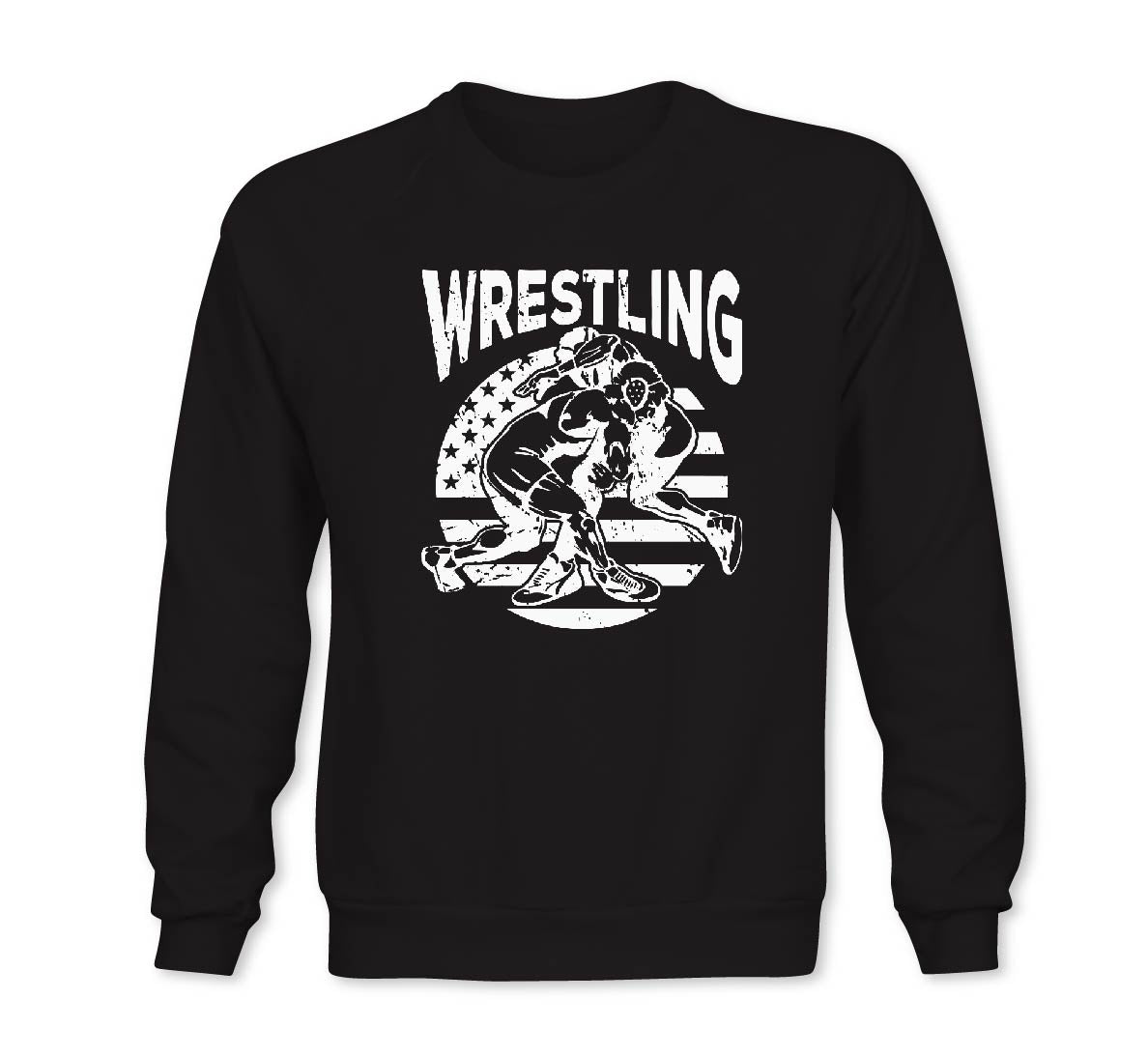 Wrestling White Distressed Flag