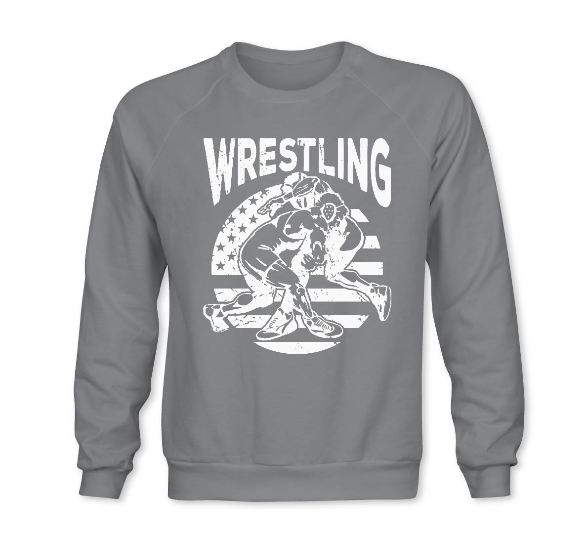 Wrestling White Distressed Flag