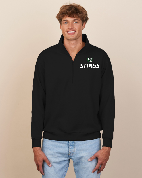 STINGS BASEBALL and SOFTBALL adult relaxed 1/2 ZIP (VERY POPULAR)