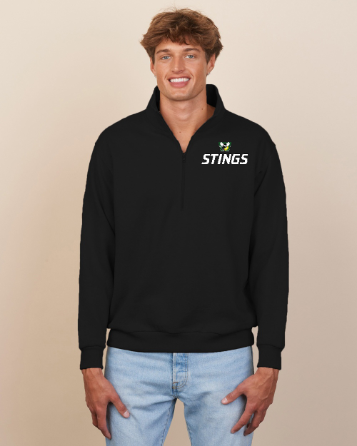 STINGS BASEBALL and SOFTBALL adult relaxed 1/2 ZIP (VERY POPULAR)