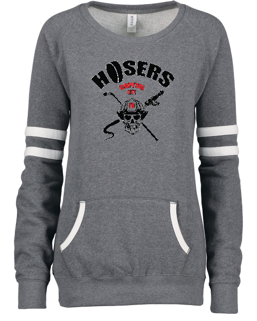 Ladies Varsity Fleece Crew Neck Pullover