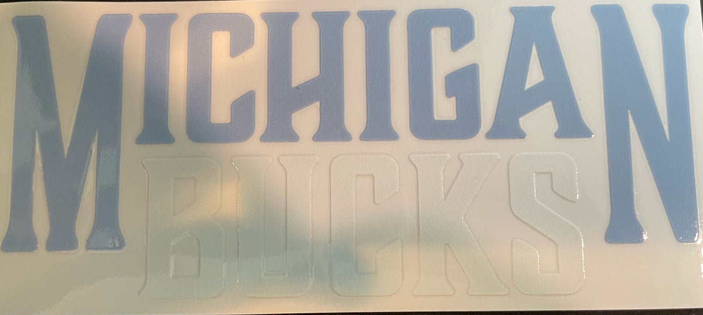 Michigan Bucks Car Decal
