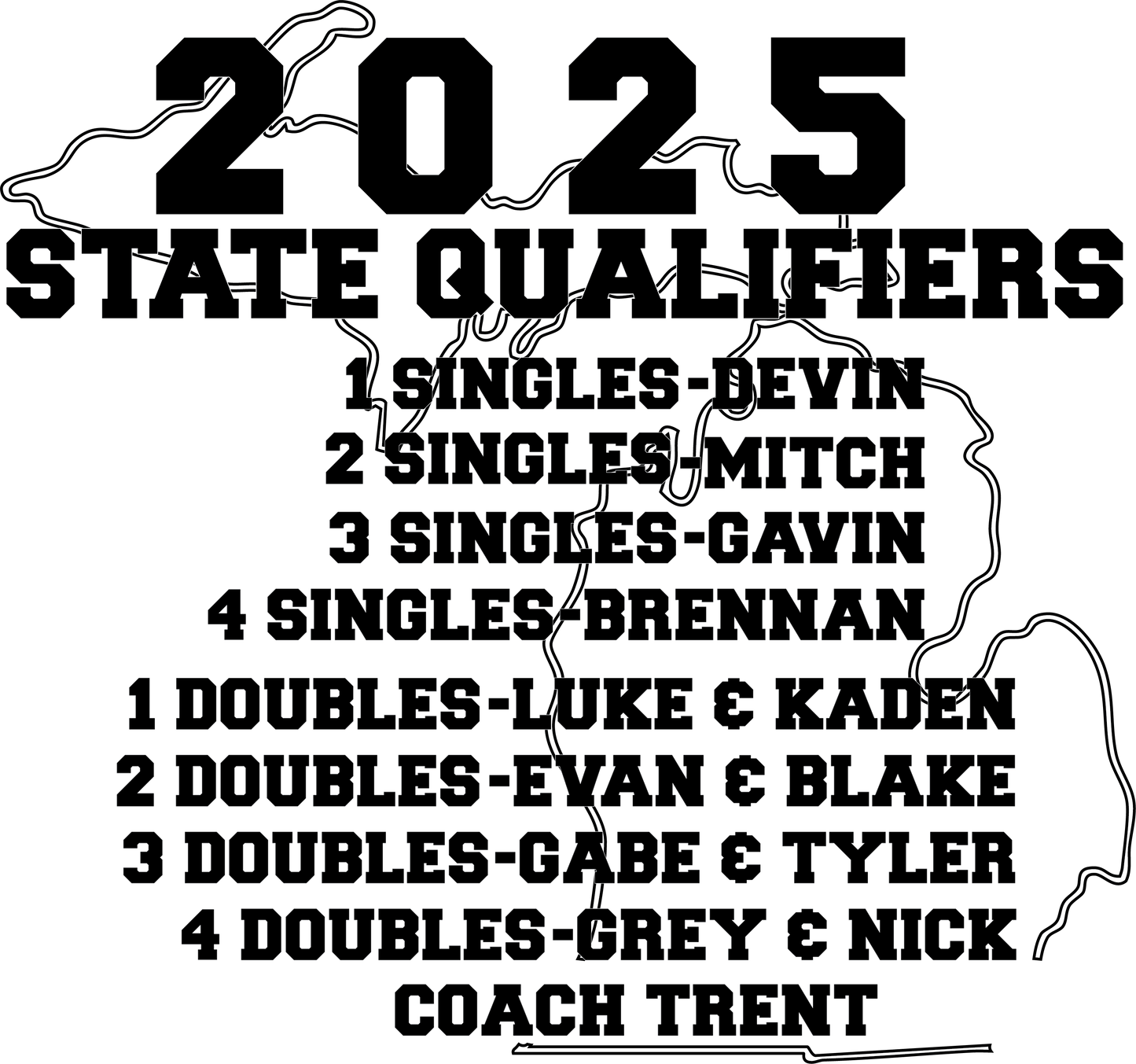 TENNIS STATES CREW SWEATSHIRTS