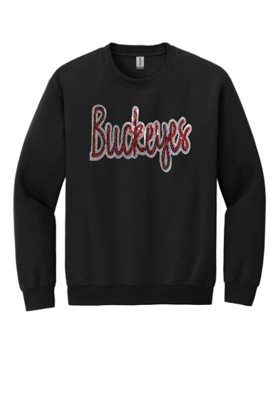 BUCKEYES SEQUINS UNISEX CREW