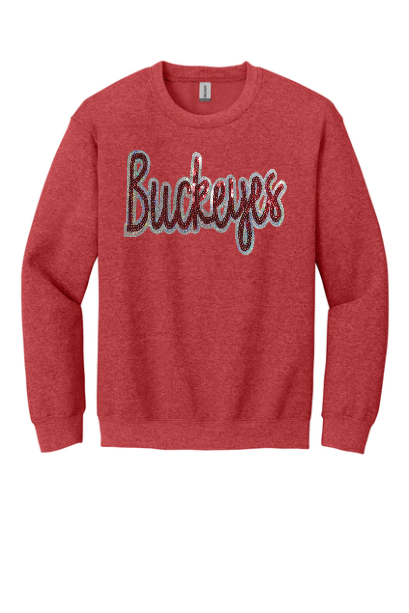 BUCKEYES SEQUINS UNISEX CREW