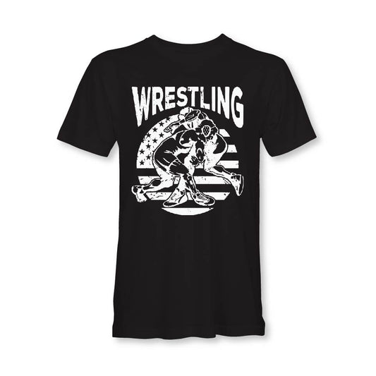 Wrestling White Distressed Flag