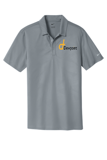 Dewpoint Mens Embroidered Nike Dri-Fit Embossed Tri-Blade Polo