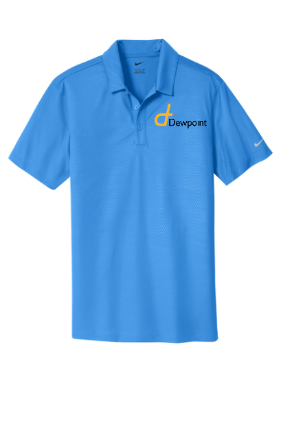 Dewpoint Mens Embroidered Nike Dri-Fit Embossed Tri-Blade Polo
