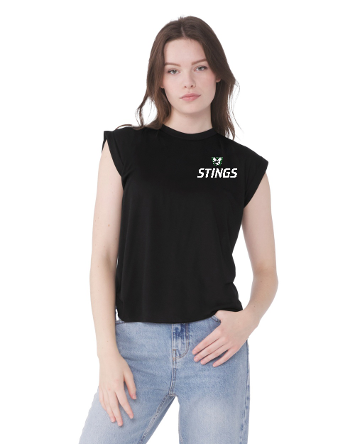 STINGS Baseball and Softball Womens Flowy Musle T (VERY CUTE)