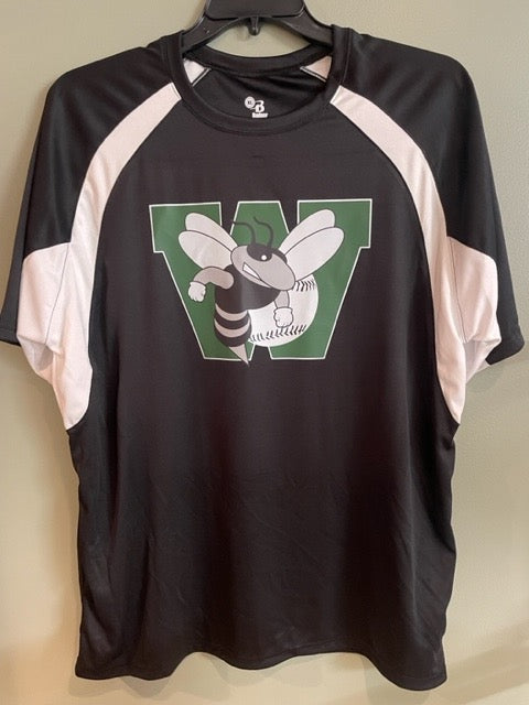 Badger Black & White Dry Blend Tee