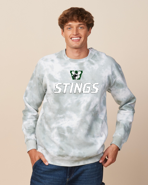 STINGS TIE DYE CREW SWEATSHIRT