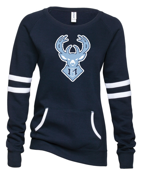 Michigan Bucks Ladies Varsity Crew Pullover
