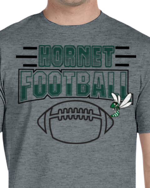 Williamston Football T-Shirt With Football And Hornet