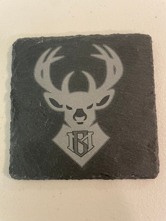 Michigan Bucks Slate Coaster