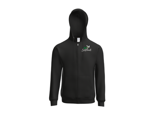Softball Zip Hooed Sweatshirt