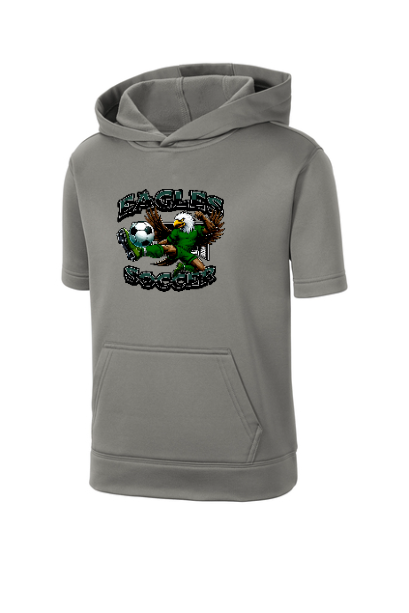 Fleece Short Sleeve Hooded Pull Over  (Adult and Youth)