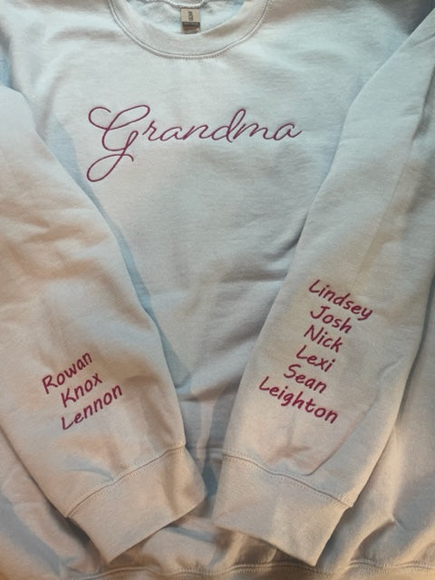 GRANDMA embroidered crew sweatshirt