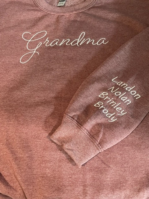 GRANDMA embroidered crew sweatshirt