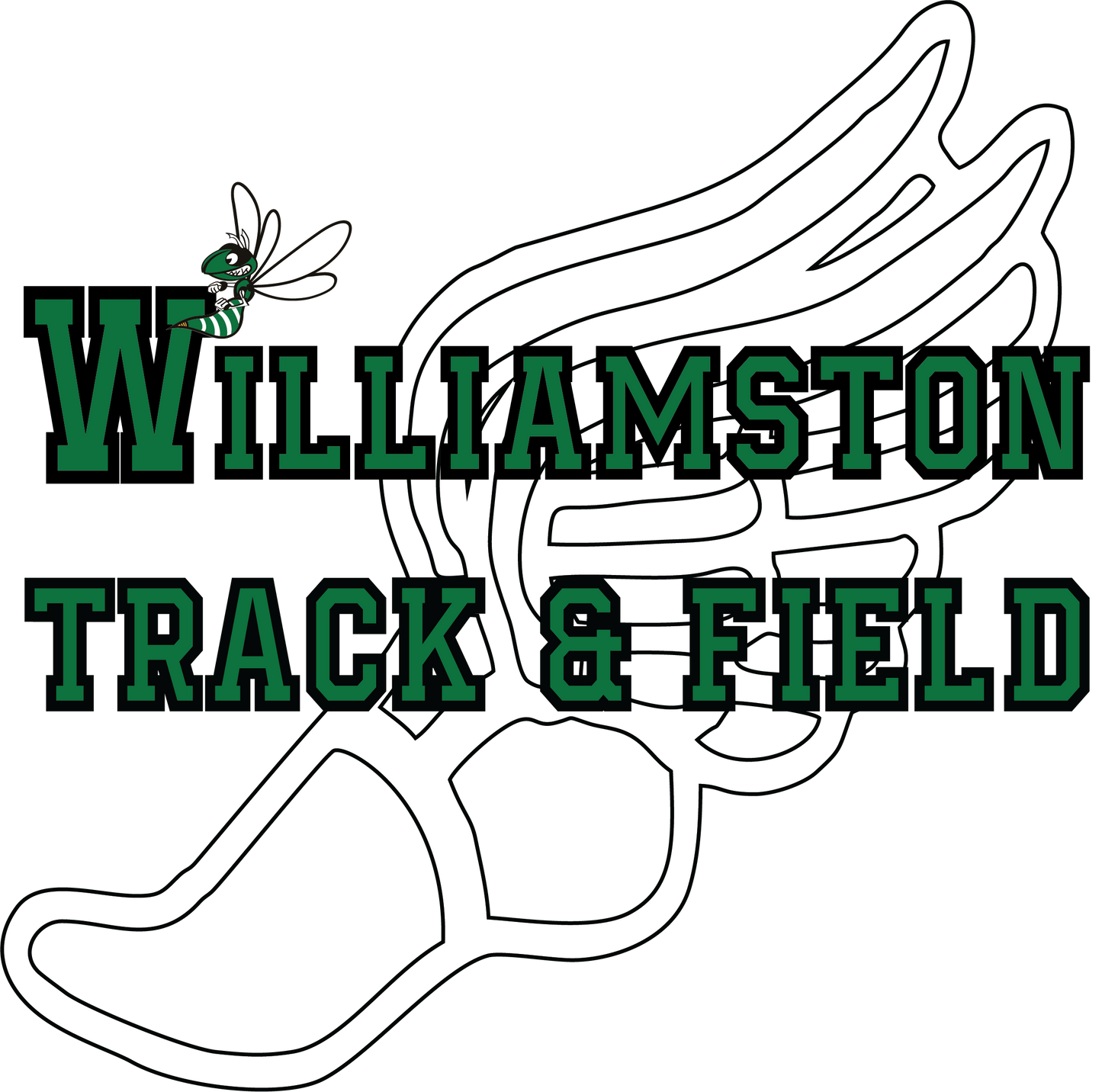 WILLIAMSTON TRACK AND FIELD LOGO (MIDDLE SCHOOL AND HIGH SCHOOL)